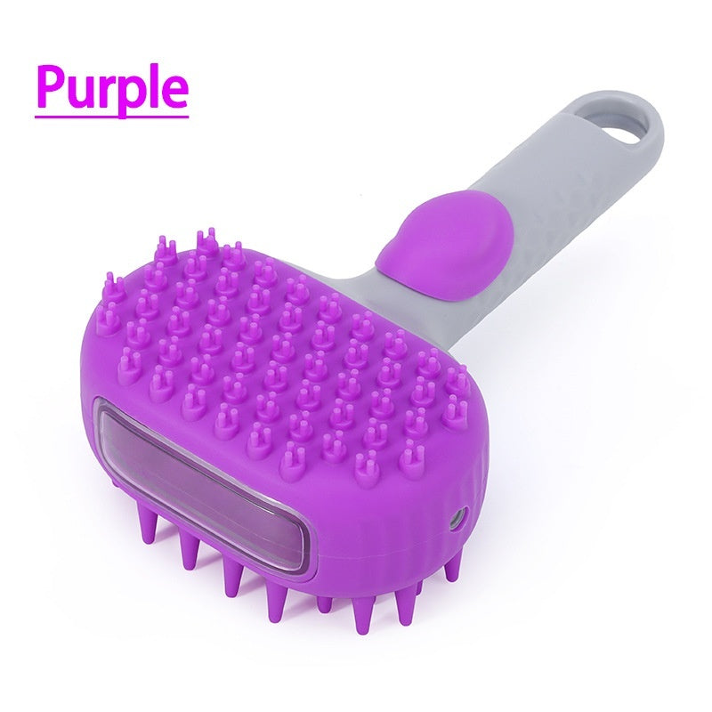 KFX-2165565 Silicone Pet Shower Brush for Dog Bathing and Massage, Available in Purple and Blue