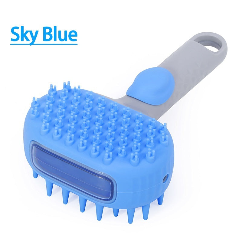 KFX-2165565 Silicone Pet Shower Brush for Dog Bathing and Massage, Available in Purple and Blue