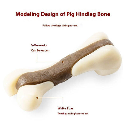 KFX-2166333 Pet Bone Grinding Rod for Entertaining and Chewing, Cowhide Nylon, Small and Large Sizes