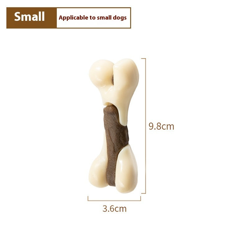 KFX-2166333 Pet Bone Grinding Rod for Entertaining and Chewing, Cowhide Nylon, Small and Large Sizes