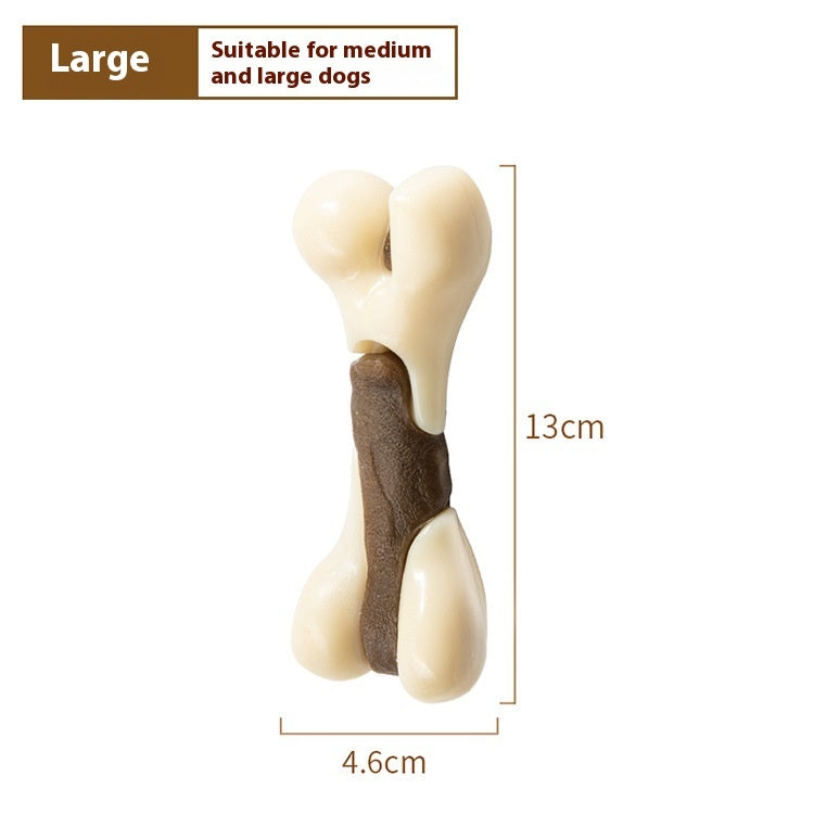 KFX-2166333 Pet Bone Grinding Rod for Entertaining and Chewing, Cowhide Nylon, Small and Large Sizes