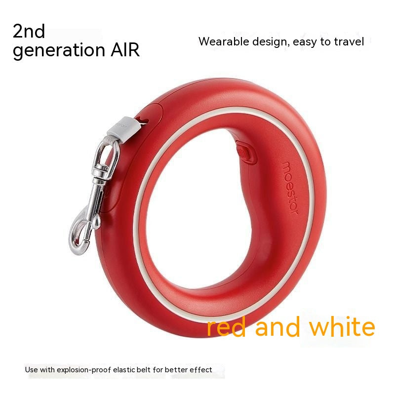 KFX-2167485 Automatic Retractable Dog Leash with Colorful LED Light and Durable Acrylic Design 3M Length