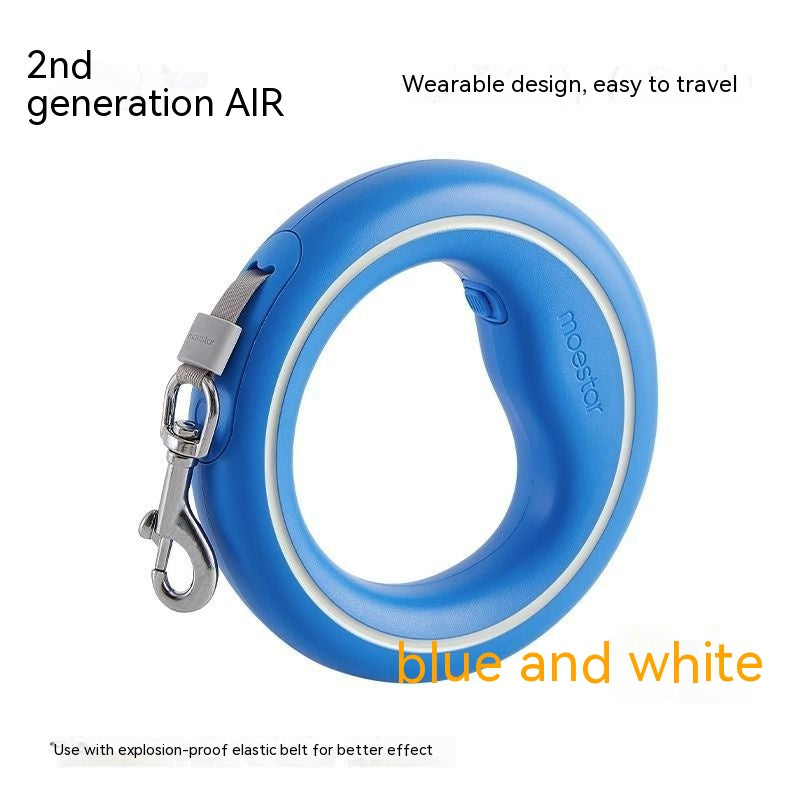 KFX-2167485 Automatic Retractable Dog Leash with Colorful LED Light and Durable Acrylic Design 3M Length