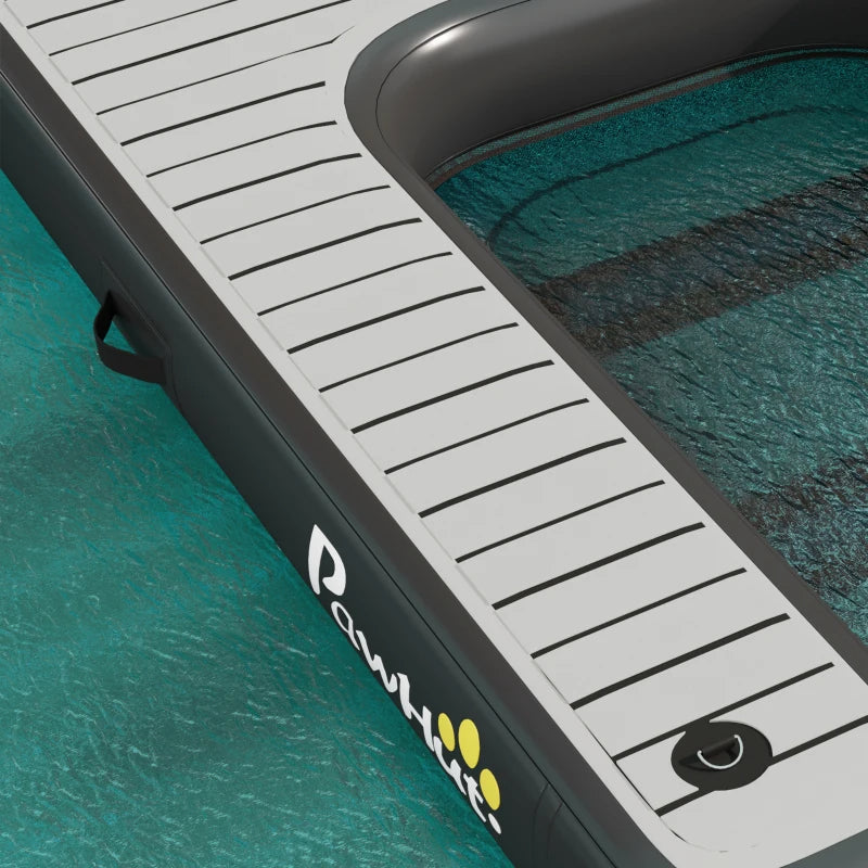 KFX-2169149 Inflatable Dog Boat Ramp with Non-Slip Platform for Easy Water Access, Supports Up to 286 lbs