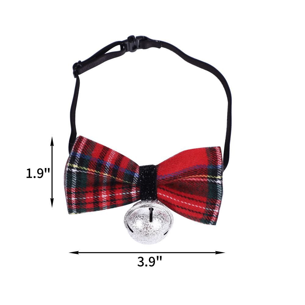 KFX-2171069 Christmas Triangle Pet Bib with Santa Deer Print - Durable Fabric Dog Scarf for Holiday Wear