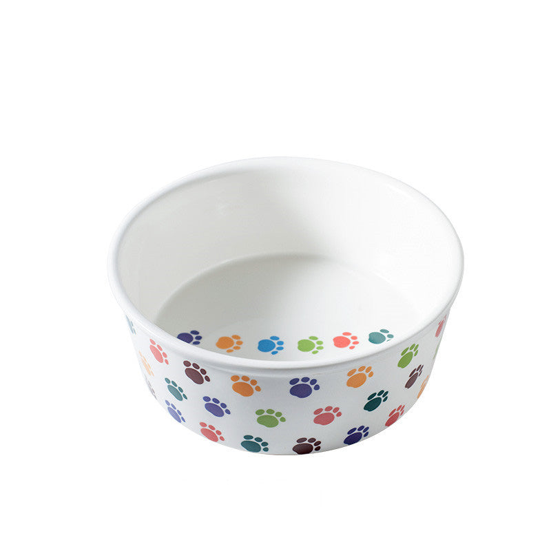 KFX-2173629 Ceramic Round Pet Bowl - Dishwasher and Microwave Safe, 10-10.9cm Diameter