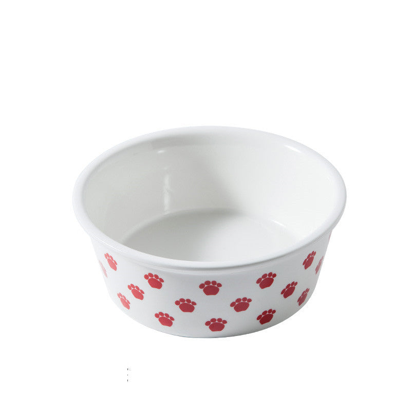 KFX-2173629 Ceramic Round Pet Bowl - Dishwasher and Microwave Safe, 10-10.9cm Diameter