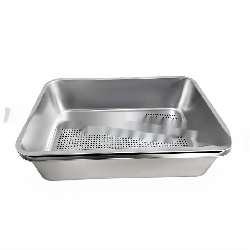 KFX-2174909 Extra Large Leak-Proof Cat Litter Box with Detachable Sand Leakage Basin - Ideal for Cats and Kittens