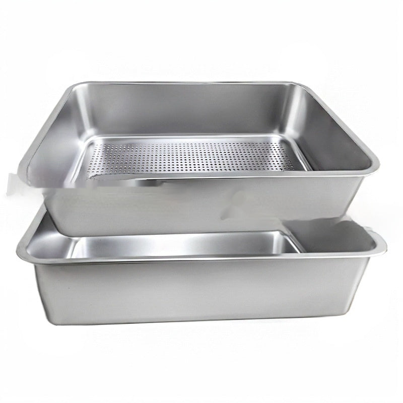 KFX-2174909 Extra Large Leak-Proof Cat Litter Box with Detachable Sand Leakage Basin - Ideal for Cats and Kittens