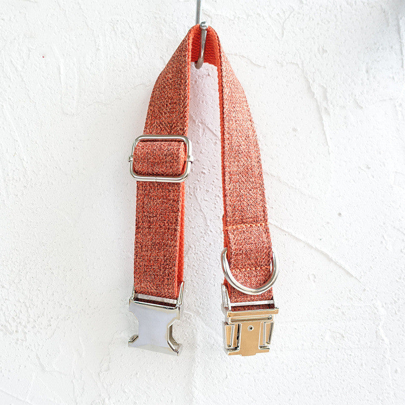 KFX-2179005 Large Orange Polyester Dog Collar - Multiple Sizes Available