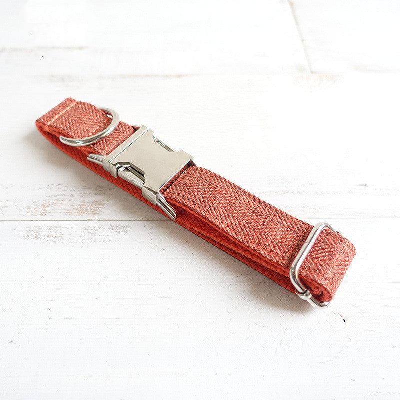 KFX-2179005 Large Orange Polyester Dog Collar - Multiple Sizes Available