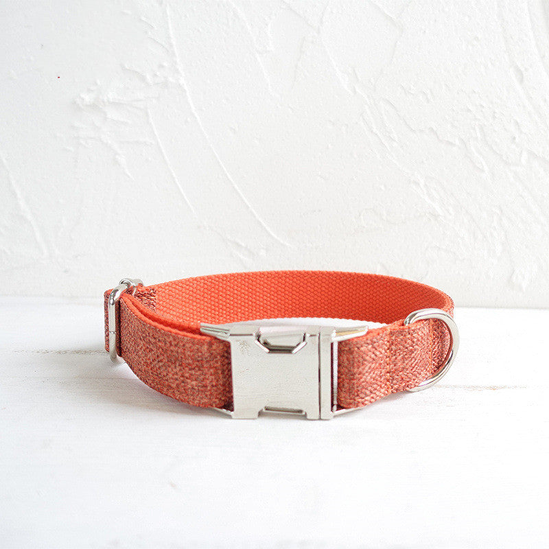 KFX-2179005 Large Orange Polyester Dog Collar - Multiple Sizes Available