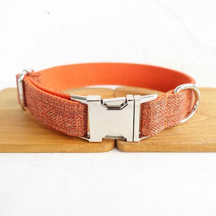 KFX-2179005 Large Orange Polyester Dog Collar - Multiple Sizes Available