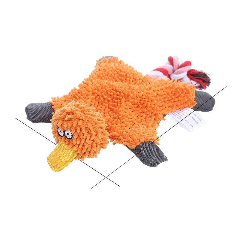 KFX-2180029 Donkey Shape Chew Toy for Dogs - Plush Corduroy Squeaky Molar Training Toy