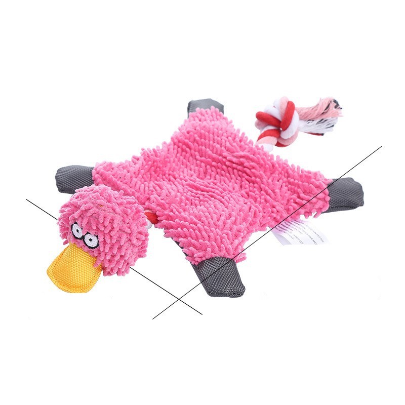 KFX-2180029 Donkey Shape Chew Toy for Dogs - Plush Corduroy Squeaky Molar Training Toy