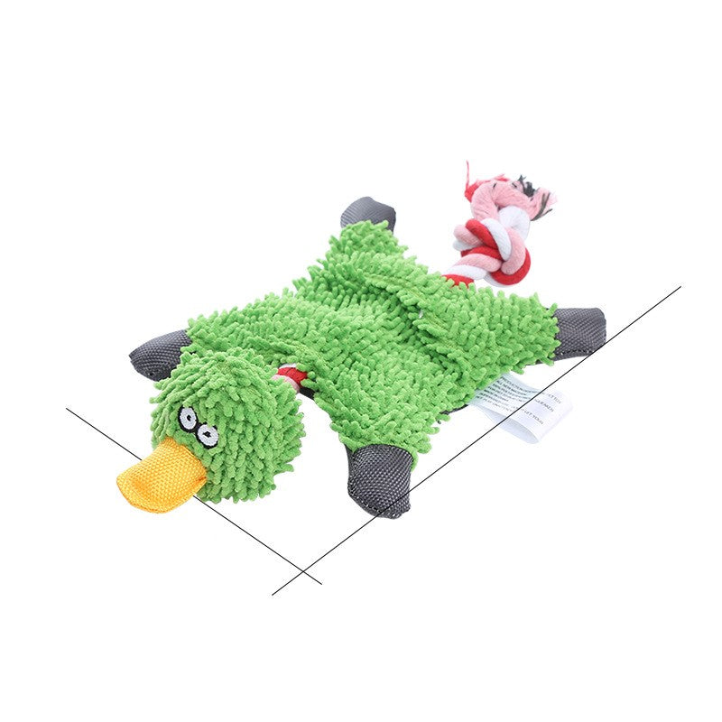 KFX-2180029 Donkey Shape Chew Toy for Dogs - Plush Corduroy Squeaky Molar Training Toy