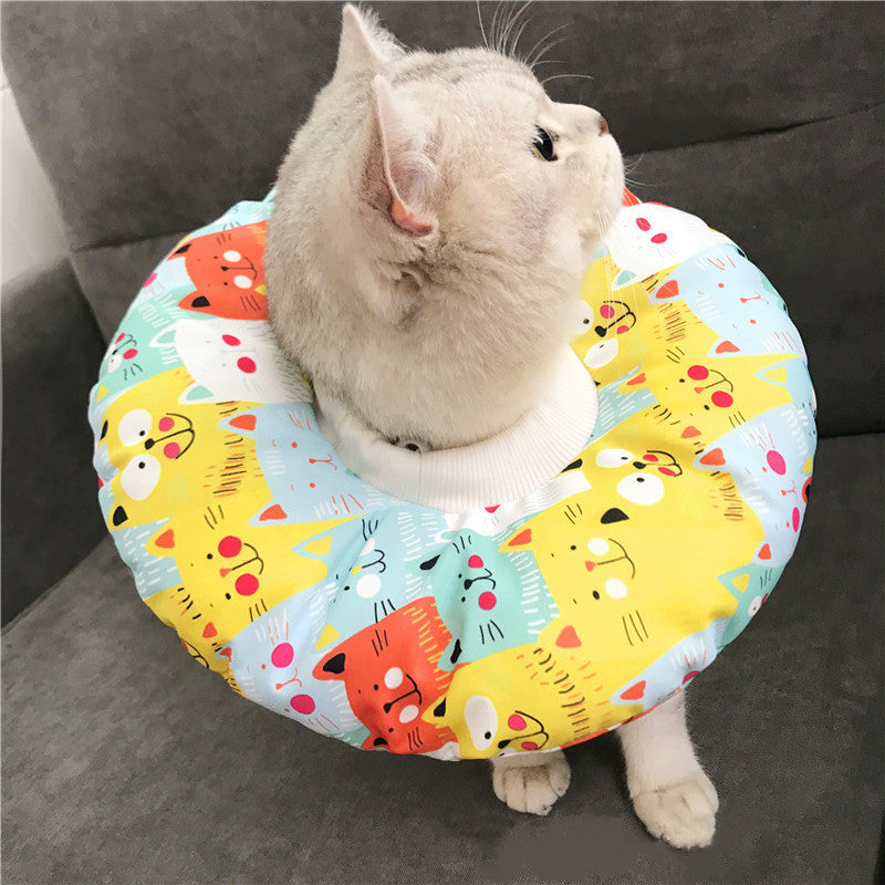 KFX-2181181 Pet Sterilization Circle Cotton Collar for Cats - Multiple Sizes Available