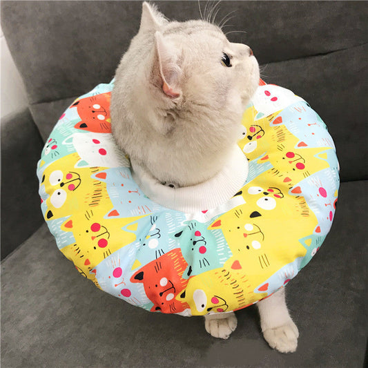 KFX-2181181 Pet Sterilization Circle Cotton Collar for Cats - Multiple Sizes Available