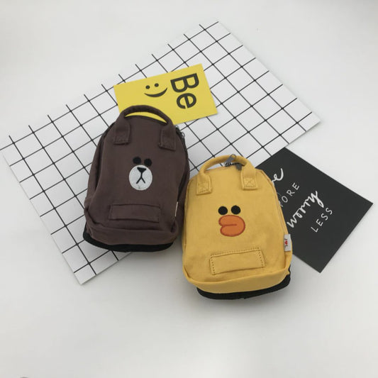 KFX-2181437 Pet Backpack in Duckling Design - Cotton Canvas Schoolbag for Dogs, Available in Large and Small Sizes
