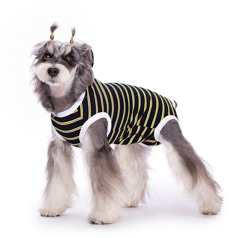 KFX-2183741 Lightweight Cotton Dog Vest for Spring/Summer - Casual Bellyband Design, Multiple Sizes Available