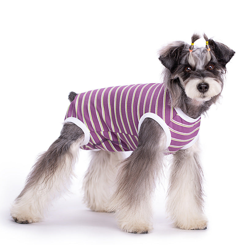KFX-2183741 Lightweight Cotton Dog Vest for Spring/Summer - Casual Bellyband Design, Multiple Sizes Available