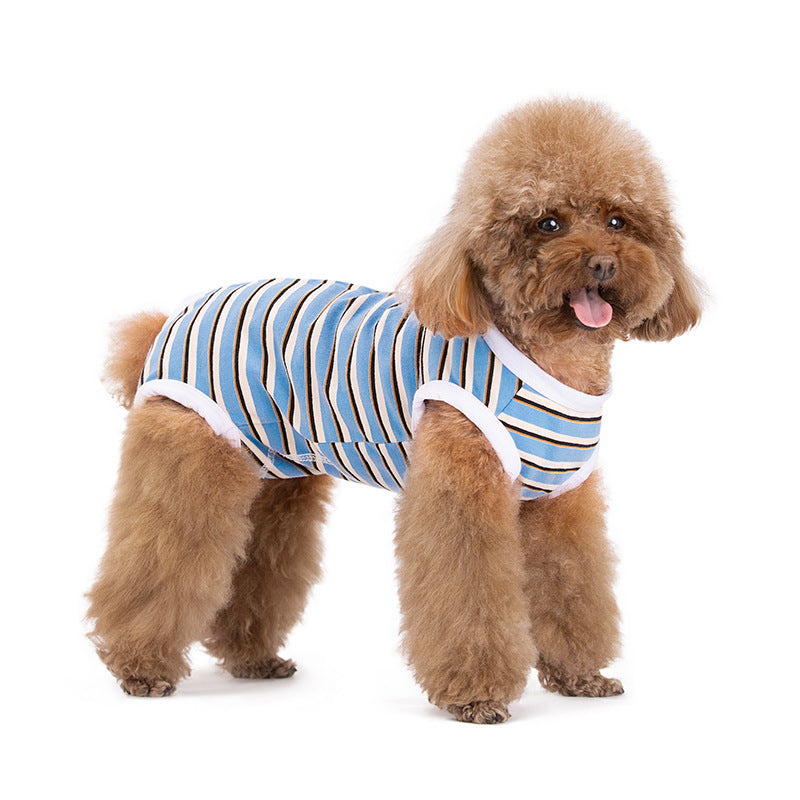 KFX-2183741 Lightweight Cotton Dog Vest for Spring/Summer - Casual Bellyband Design, Multiple Sizes Available