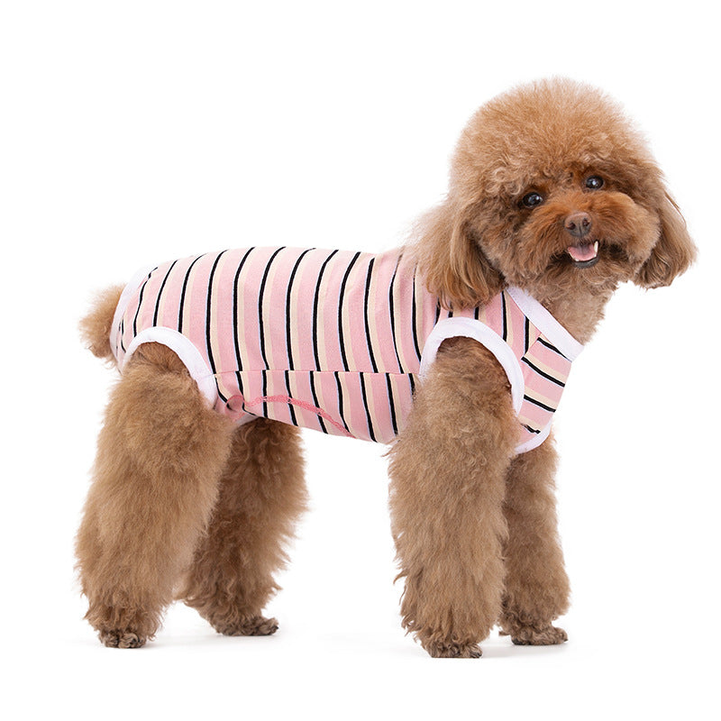 KFX-2183741 Lightweight Cotton Dog Vest for Spring/Summer - Casual Bellyband Design, Multiple Sizes Available