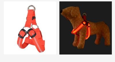 KFX-2184253 LED Light-Up Chest Harness and Leash for Medium to Large Dogs - Multiple Colors Available