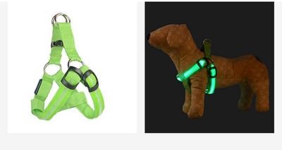 KFX-2184253 LED Light-Up Chest Harness and Leash for Medium to Large Dogs - Multiple Colors Available
