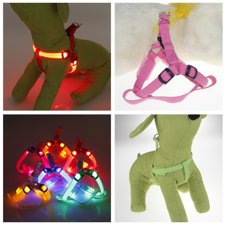 KFX-2184253 LED Light-Up Chest Harness and Leash for Medium to Large Dogs - Multiple Colors Available