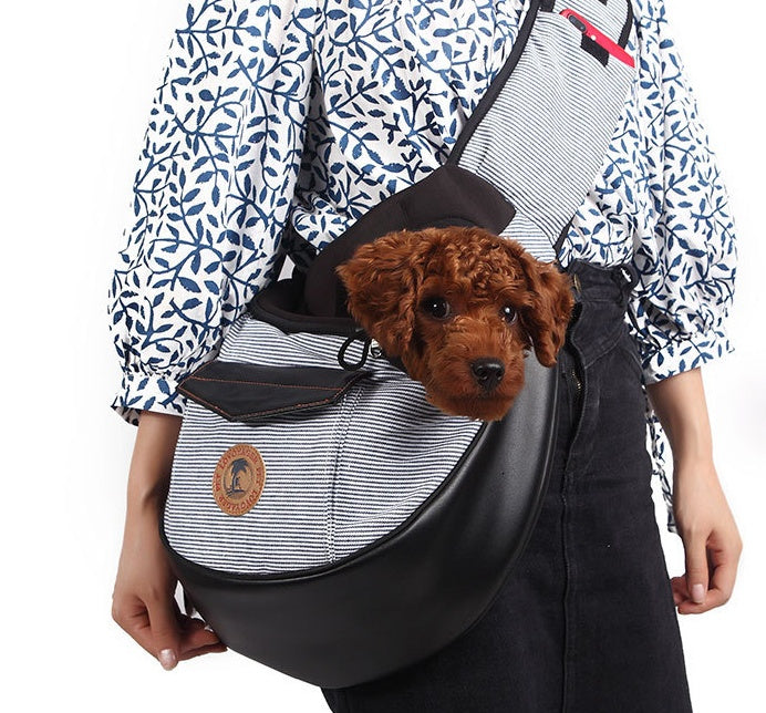 KFX-2187197 Fashionable Cotton Pet Travel Bag with Breathable Design - 28x36x13 CM