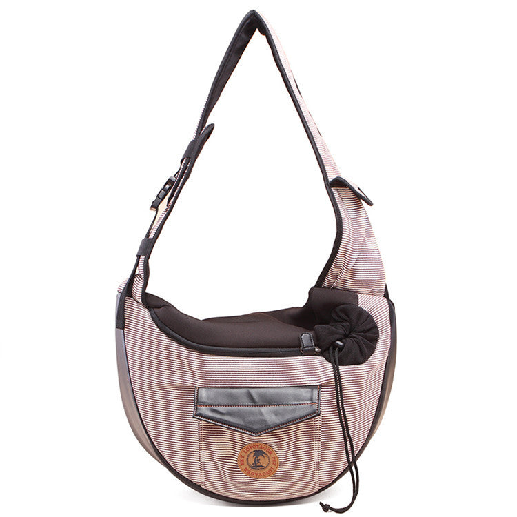 KFX-2187197 Fashionable Cotton Pet Travel Bag with Breathable Design - 28x36x13 CM