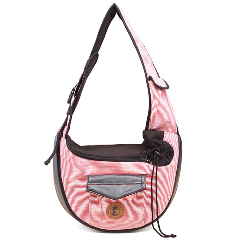 KFX-2187197 Fashionable Cotton Pet Travel Bag with Breathable Design - 28x36x13 CM