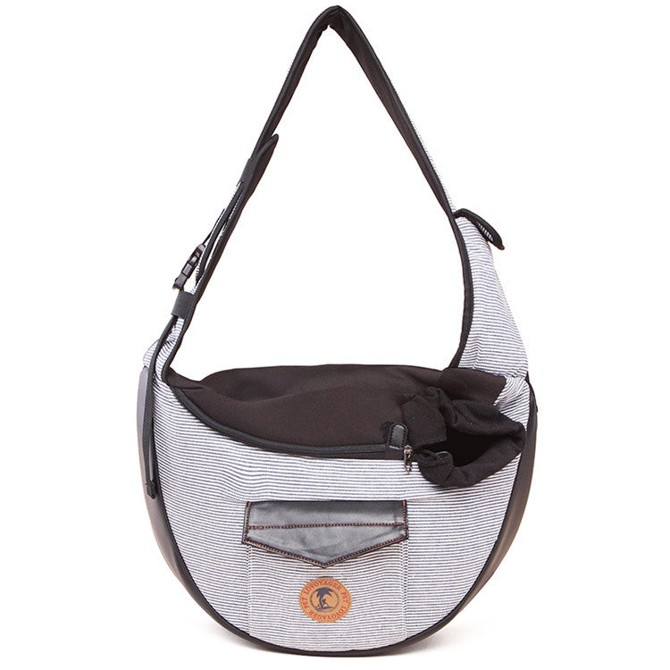 KFX-2187197 Fashionable Cotton Pet Travel Bag with Breathable Design - 28x36x13 CM