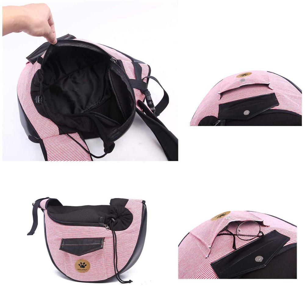 KFX-2187197 Fashionable Cotton Pet Travel Bag with Breathable Design - 28x36x13 CM