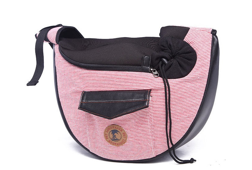 KFX-2187197 Fashionable Cotton Pet Travel Bag with Breathable Design - 28x36x13 CM