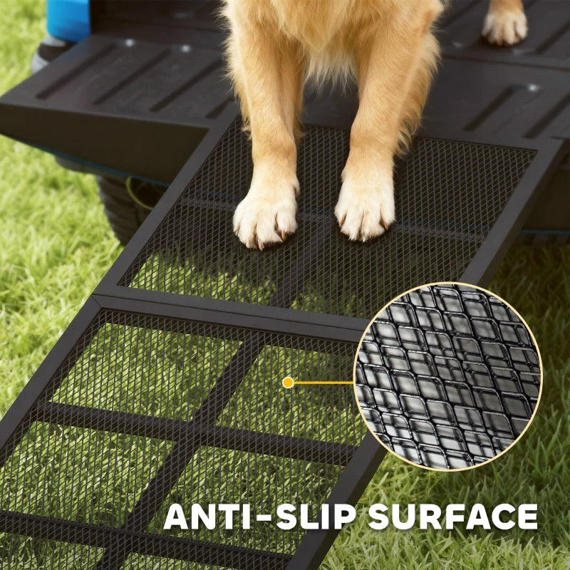KFX-2188221 Extra Long Folding Dog Ramp with Non-Slip Surface for Easy SUV and Vehicle Access