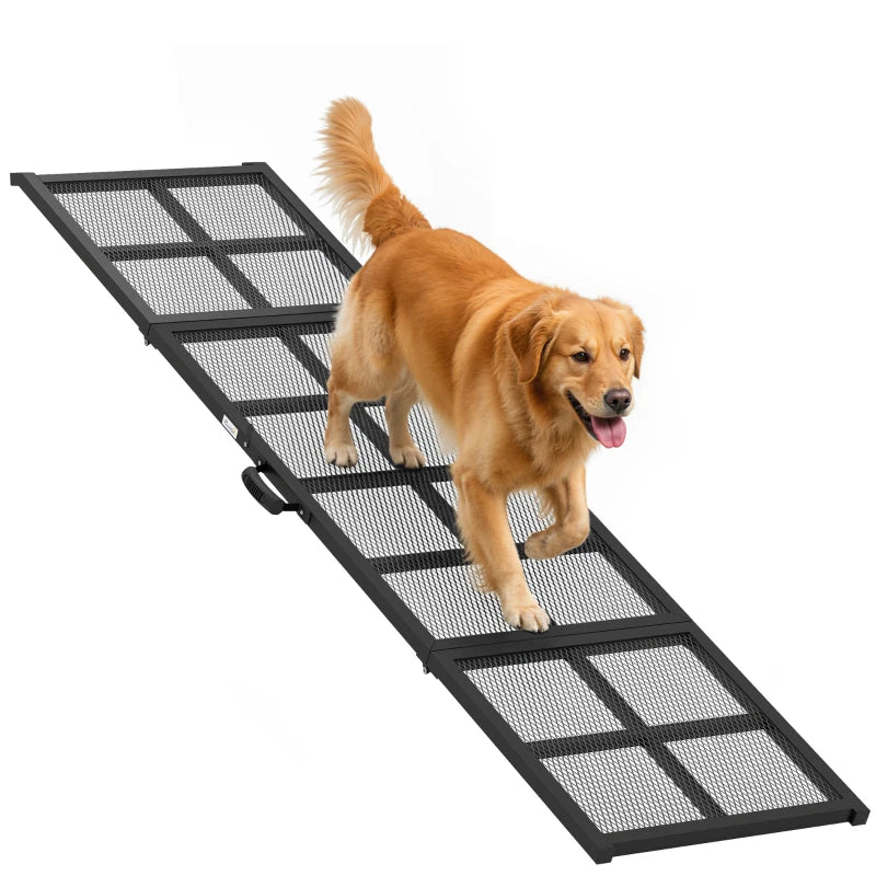 KFX-2188221 Extra Long Folding Dog Ramp with Non-Slip Surface for Easy SUV and Vehicle Access