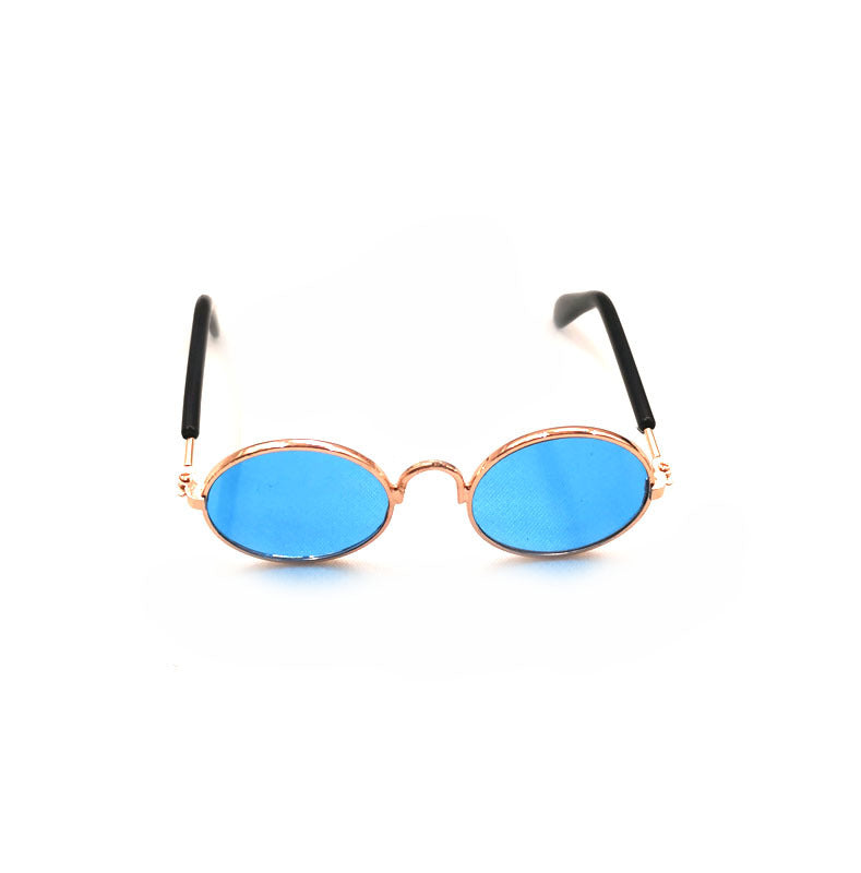 KFX-2189757 Hip Hop Pet Glasses in Various Colors with Stylish Metal Frame and Resin Lenses