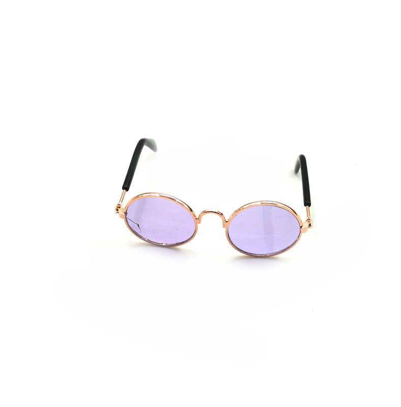 KFX-2189757 Hip Hop Pet Glasses in Various Colors with Stylish Metal Frame and Resin Lenses