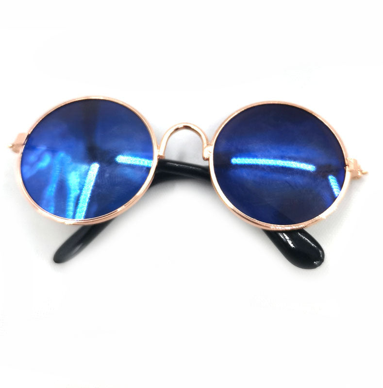 KFX-2189757 Hip Hop Pet Glasses in Various Colors with Stylish Metal Frame and Resin Lenses