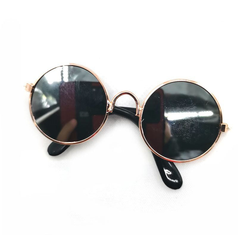 KFX-2189757 Hip Hop Pet Glasses in Various Colors with Stylish Metal Frame and Resin Lenses