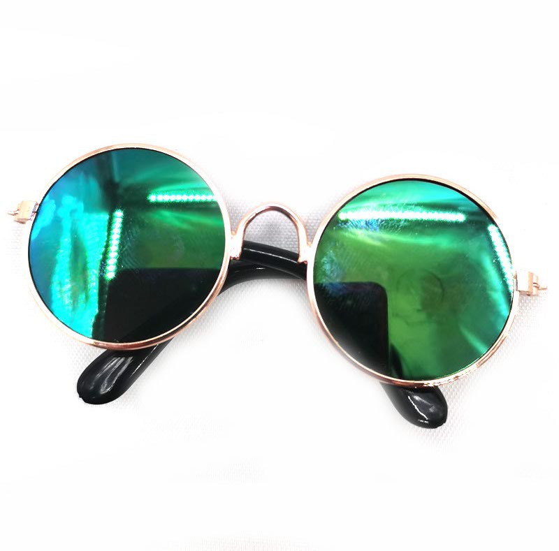 KFX-2189757 Hip Hop Pet Glasses in Various Colors with Stylish Metal Frame and Resin Lenses