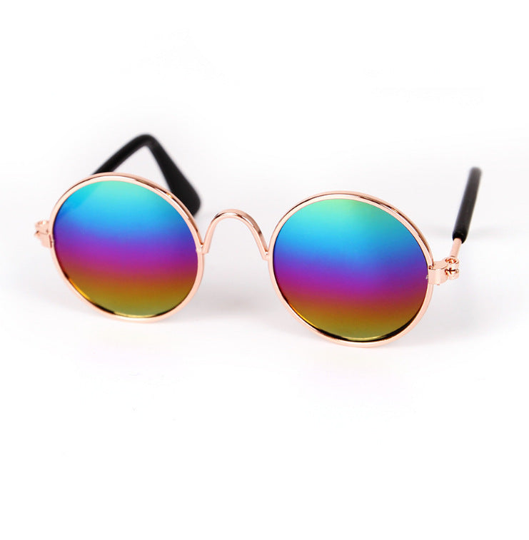 KFX-2189757 Hip Hop Pet Glasses in Various Colors with Stylish Metal Frame and Resin Lenses