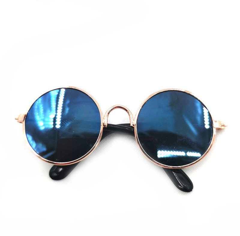 KFX-2189757 Hip Hop Pet Glasses in Various Colors with Stylish Metal Frame and Resin Lenses