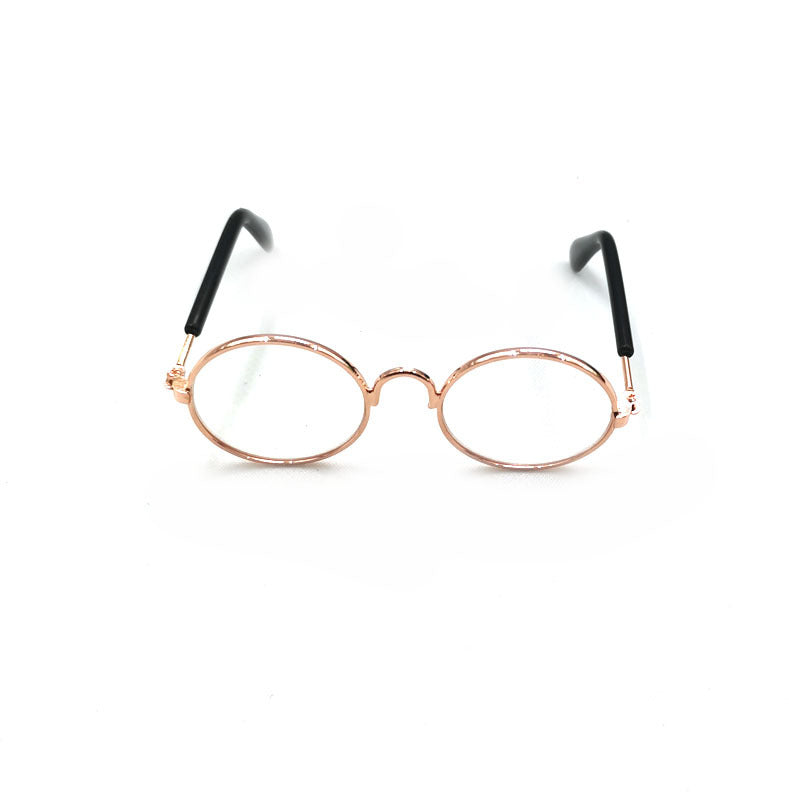 KFX-2189757 Hip Hop Pet Glasses in Various Colors with Stylish Metal Frame and Resin Lenses