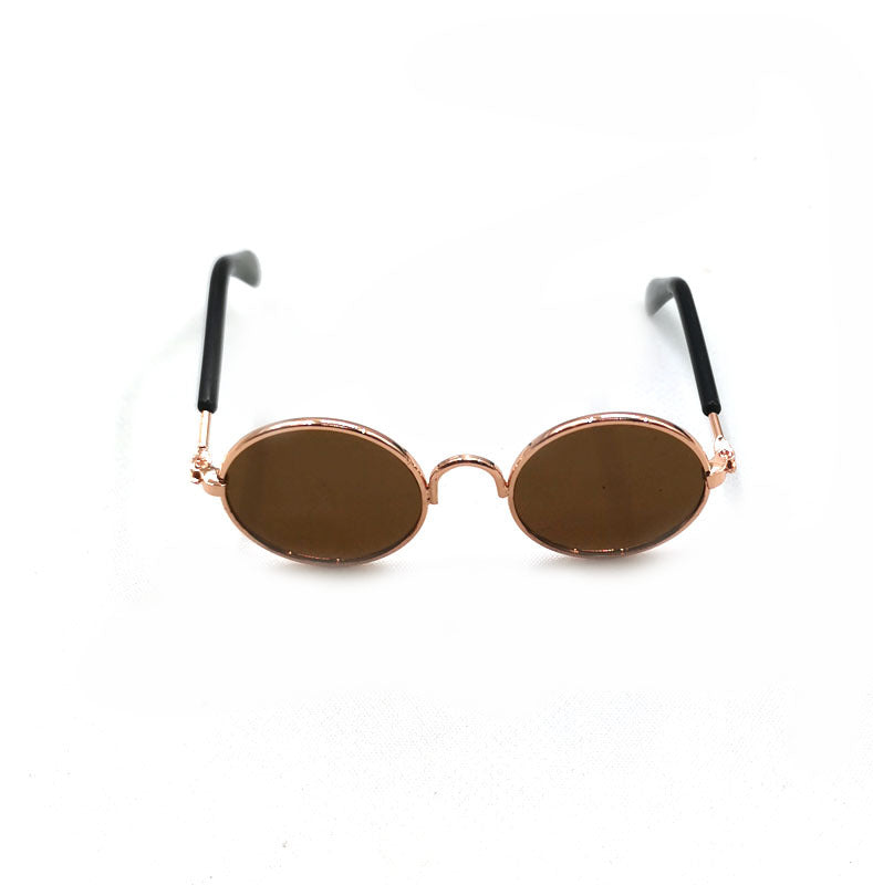 KFX-2189757 Hip Hop Pet Glasses in Various Colors with Stylish Metal Frame and Resin Lenses