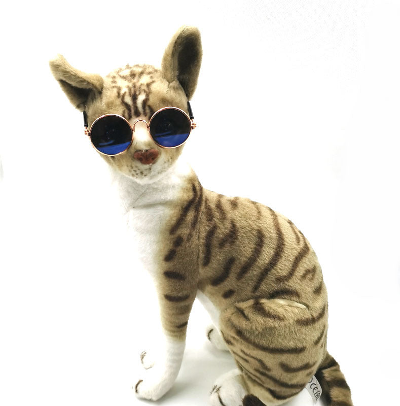 KFX-2189757 Hip Hop Pet Glasses in Various Colors with Stylish Metal Frame and Resin Lenses