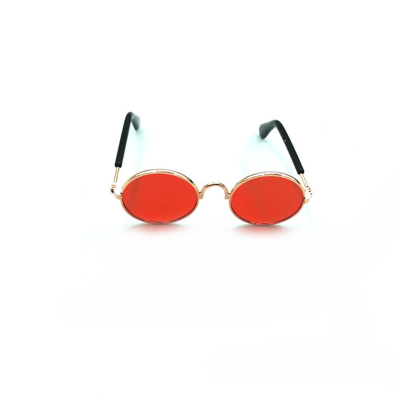 KFX-2189757 Hip Hop Pet Glasses in Various Colors with Stylish Metal Frame and Resin Lenses