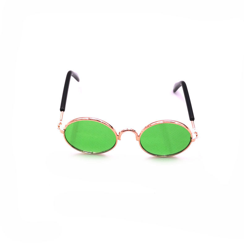 KFX-2189757 Hip Hop Pet Glasses in Various Colors with Stylish Metal Frame and Resin Lenses